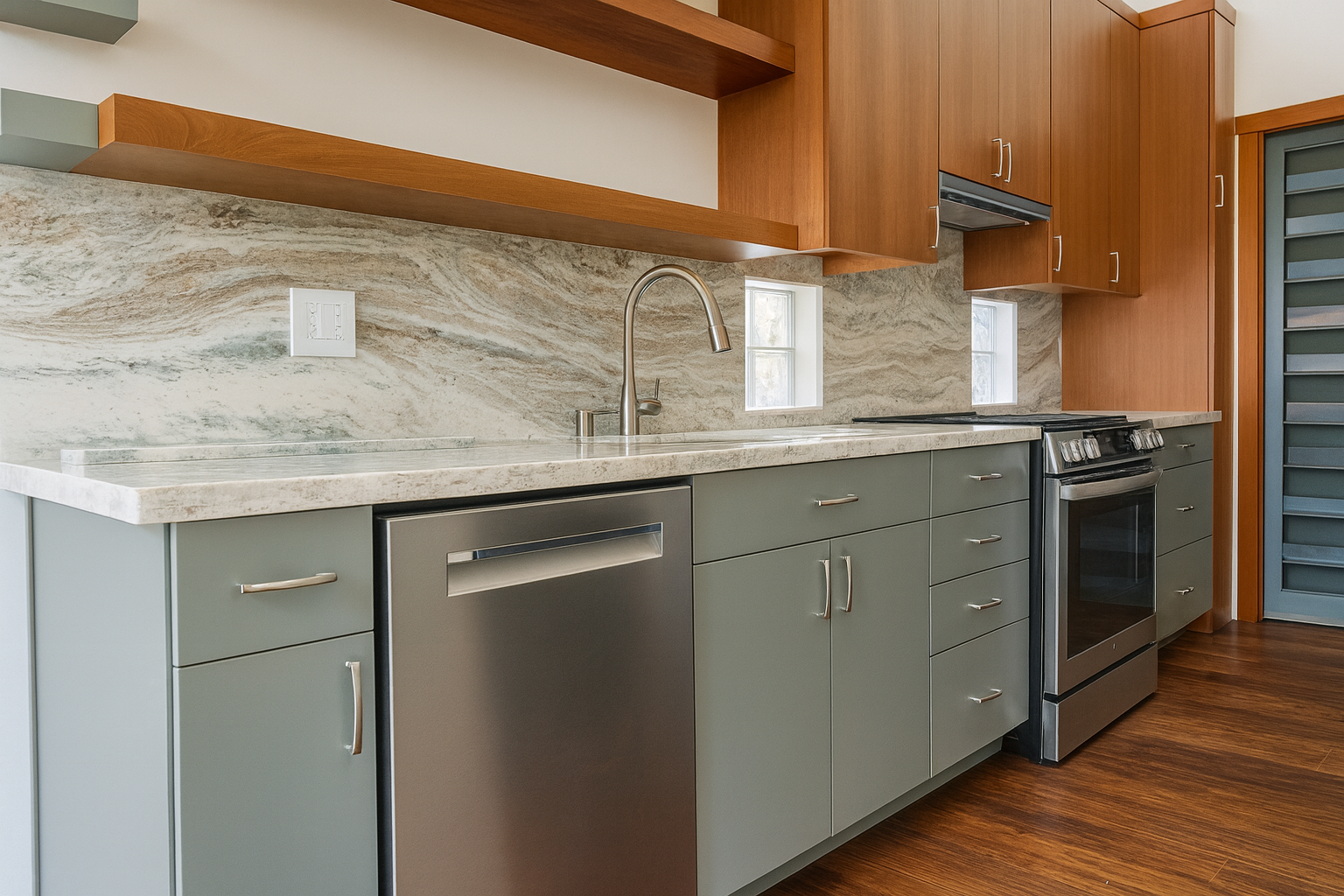 Garage conversion kitchen by CRS Builders